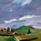 Hill 12x12 in. stretched Oil Painting Canvas Art Wall Decor modern001