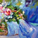 Patio 12x12 in. stretched Oil Painting Canvas Art Wall Decor modern003