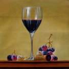 Grape glass and wine 12x12 in. stretched Oil Painting Canvas Art Wall Decor modern01D