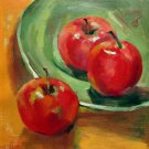 Apple 12x12 in. stretched Oil Painting Canvas Art Wall Decor modern003