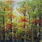 Trees 8x10 in. stretched Oil Painting Canvas Art Wall Decor modern203