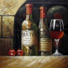 Wine 8x10 in. stretched Oil Painting Canvas Art Wall Decor modern235