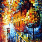 Street scene 48x72 in.  Oil Painting Canvas Art Wall Decor modern04D