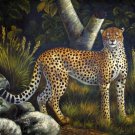 Leopard 36x48 in.  Oil Painting Canvas Art Wall Decor modern301