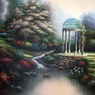 Garden 36x48 in.  Oil Painting Canvas Art Wall Decor modern002