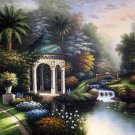 Garden 36x48 in.  Oil Painting Canvas Art Wall Decor modern003