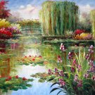 Waterlily 36x48 in.  Oil Painting Canvas Art Wall Decor modern207