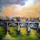 Bridge 36x48 in.  Oil Painting Canvas Art Wall Decor modern101