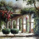 Patio 36x48 in.  Oil Painting Canvas Art Wall Decor modern101