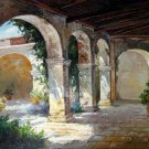 Patio 36x48 in.  Oil Painting Canvas Art Wall Decor modern102