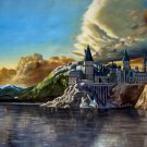 Castle 36x48 in.  Oil Painting Canvas Art Wall Decor modern01D