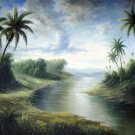 Landscape classic 36x48 in.  Oil Painting Canvas Art Wall Decor modern005