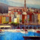 Mediterranean 36x48 in.  Oil Painting Canvas Art Wall Decor modern605