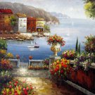 Mediterranean 36x48 in.  Oil Painting Canvas Art Wall Decor modern609