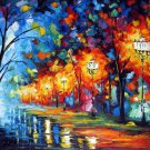 Street scene 36x48 in.  Oil Painting Canvas Art Wall Decor modern06D
