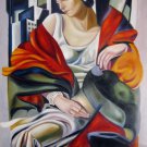 Rep. Tamara De Lempicka 36x48 in.  Oil Painting Canvas Art Wall Decor modern04D