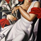 Rep. Tamara De Lempicka 36x48 in.  Oil Painting Canvas Art Wall Decor modern05D