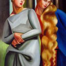 Rep. Tamara De Lempicka 36x48 in.  Oil Painting Canvas Art Wall Decor modern10D