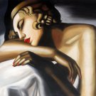 Rep. Tamara De Lempicka 36x48 in.  Oil Painting Canvas Art Wall Decor modern17D