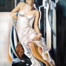 Rep. Tamara De Lempicka 36x48 in.  Oil Painting Canvas Art Wall Decor modern19D