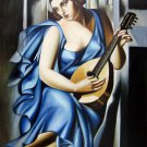 Rep. Tamara De Lempicka 36x48 in.  Oil Painting Canvas Art Wall Decor modern20D
