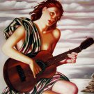 Rep. Tamara De Lempicka 36x48 in.  Oil Painting Canvas Art Wall Decor modern21D