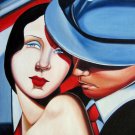 Rep. Tamara De Lempicka 36x48 in.  Oil Painting Canvas Art Wall Decor modern23D
