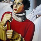 Rep. Tamara De Lempicka 36x48 in.  Oil Painting Canvas Art Wall Decor modern27D