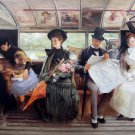 The Bayswater Omnibus 36x48 in.  Oil Painting Canvas Art Wall Decor modernbus