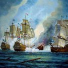 Naval battle 36x48 in.  Oil Painting Canvas Art Wall Decor modern203