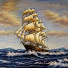 Tall ship sailing 36x48 in.  Oil Painting Canvas Art Wall Decor modern201