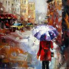Street 36x48 in.  Oil Painting Canvas Art Wall Decor modern006