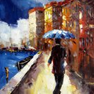 Street 36x48 in.  Oil Painting Canvas Art Wall Decor modern007