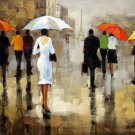 Umbrella 36x48 in.  Oil Painting Canvas Art Wall Decor modern05D