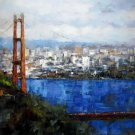 Bridge 36x48 in.  Oil Painting Canvas Art Wall Decor modern001