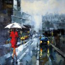 Street 36x48 in.  Oil Painting Canvas Art Wall Decor modern302