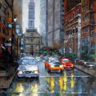 Taxi 36x48 in.  Oil Painting Canvas Art Wall Decor modern001