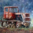 Tractor 36x48 in.  Oil Painting Canvas Art Wall Decor modern03D