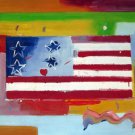 Flag 30x60 in.  Oil Painting Canvas Art Wall Decor modern001
