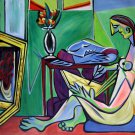 Rep. Pablo Picasso 30x36 in.  Oil Painting Canvas Art Wall Decor modern03D