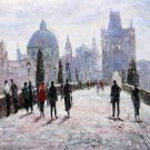 Charles Bridge 12x30 in.  Oil Painting Canvas Art Wall Decor modern04D