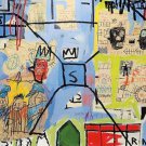 Rep. jean michel basquiat 39.5x39.5 in.  Oil Painting Canvas Art Wall Decor modern06D