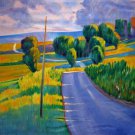 Country Road 36x36 in.  Oil Painting Canvas Art Wall Decor modern101