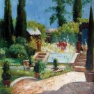 Garden 36x36 in.  Oil Painting Canvas Art Wall Decor modern301