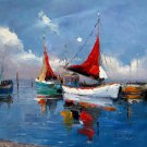 Yawl 31.5x31.5 in.  Oil Painting Canvas Art Wall Decor modern01D