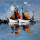 Yawl 31.5x31.5 in.  Oil Painting Canvas Art Wall Decor modern007