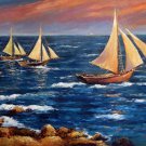 Sailing 30x40 in.  Oil Painting Canvas Art Wall Decor modern001
