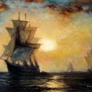Tall ship 30x40 in.  Oil Painting Canvas Art Wall Decor modern301