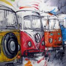 Bus 28x36 in.  Oil Painting Canvas Art Wall Decor modern101