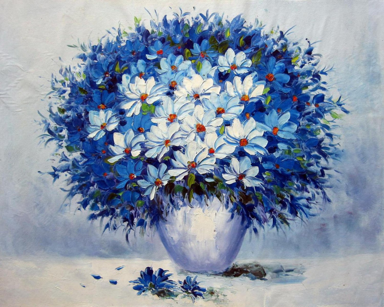 Vase Flower 28x36 in.  Oil Painting Canvas Art Wall Decor modern403